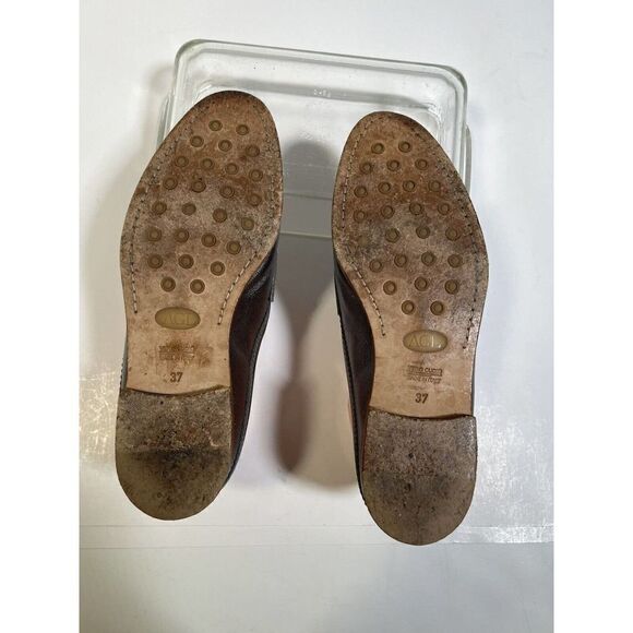 AGL Attilio Giusti Leombruni Silver Metallic Loafers Mules Shoes 37 EU 7 US - Picture 10 of 14